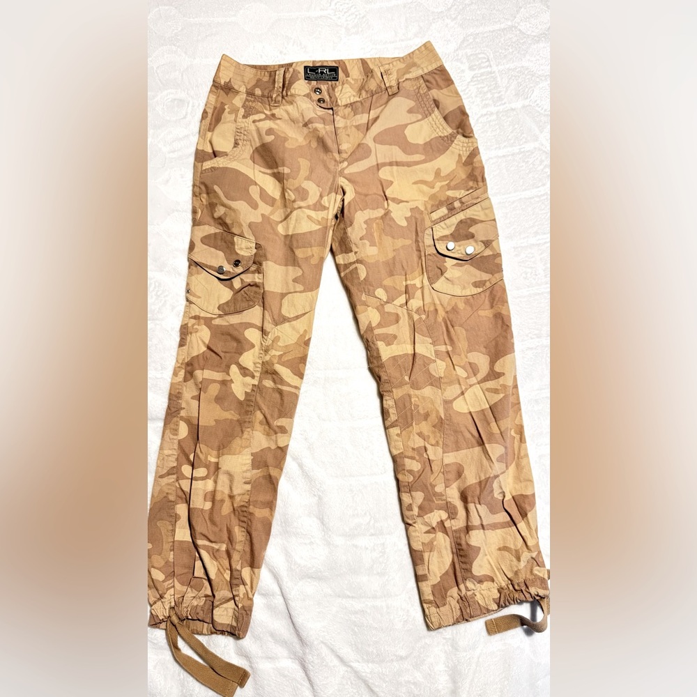 Lauren Ralph Lauren camouflage Cargo Pants Beige Active Casual